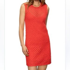 Sanctuary Summer shell crochet dress in cayenne womens L cocktail Business boho